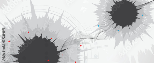 Futuristic hexagons, DNA strands, connected neural web