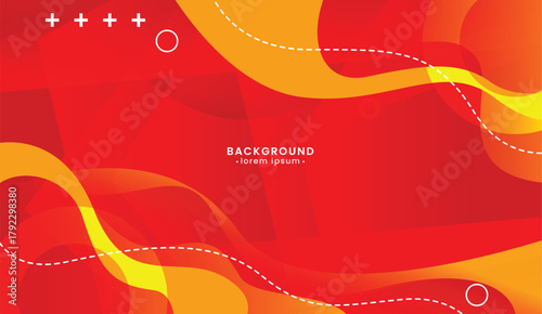 Abstract red and orange background with flowing shapes. Suitable for graphic design projects, web backgrounds, digital art, and advertising materials.