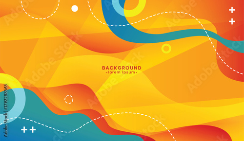 Abstract colorful design with shapes and orange gradients suitable for digital backgrounds, prints, and vibrant creative projects. Dynamic and modern visuals.