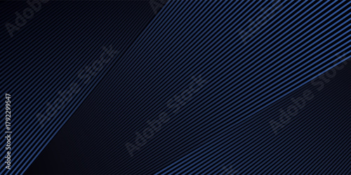 Modern dark blue banner background with geometric diagonal overlay and glowing lines eps 10