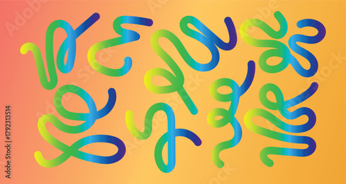 Colorful gradient lines abstract background with peach and orange hues vector