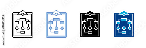 Plan Icon Set Multiple Style Collection