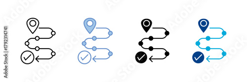  Tracking Icon Set Multiple Style Collection
