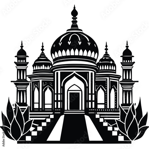 taj mahal vector illustration