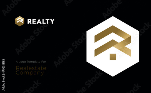 Realty Home Logo — Modern Real Estate and Property Business Identity with Elegant House Icon