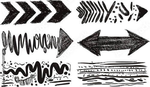 Creative Arrows: A Collection of Abstract and Sketchy Vector Elements
