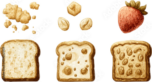 Fourfold Bread Crumb Toast Adventure: A Whimsical Gastronomic Journey through Bready Delights