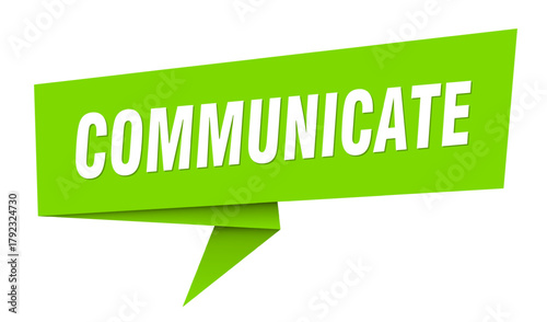 communicate banner. communicate speech bubble, label, sticker, sign template