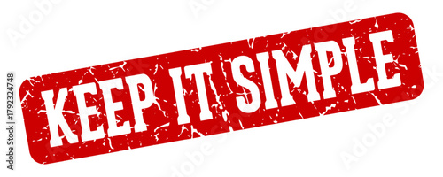 keep it simple rectangular sign. keep it simple stamp