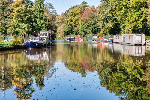 River Medway at Allington near Maidstone in Kent, England