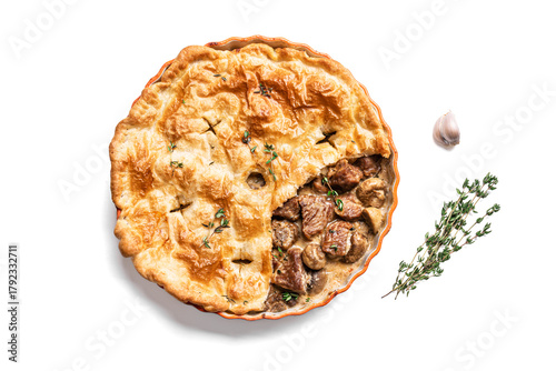 Creamy Chicken Meat and Mushroom Pie