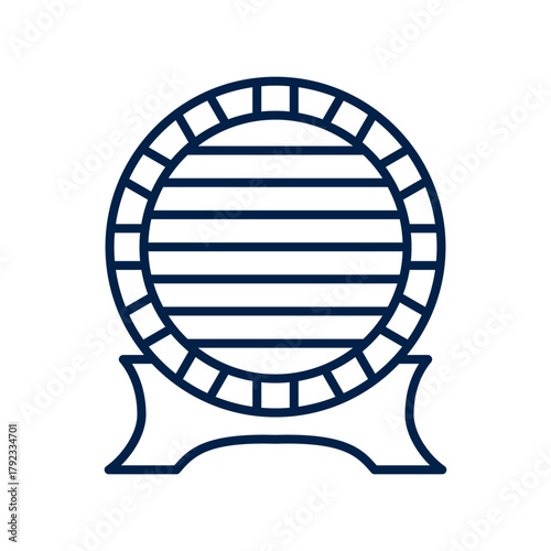 Wood Barrel vector illustration icon design trendy