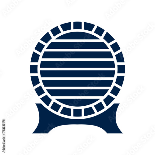Wood Barrel vector illustration icon design trendy