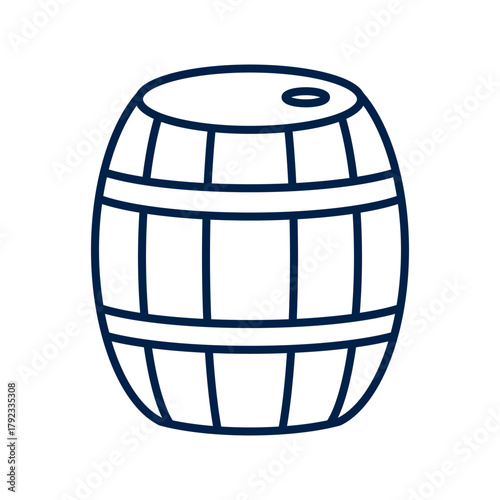 Wood Barrel vector illustration icon design trendy