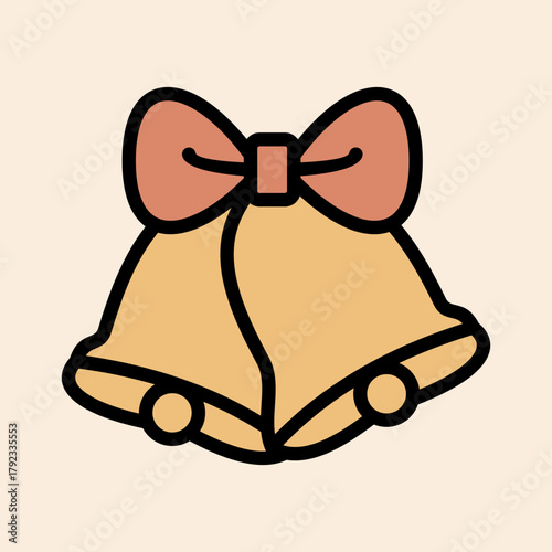 christmas bells with red bow