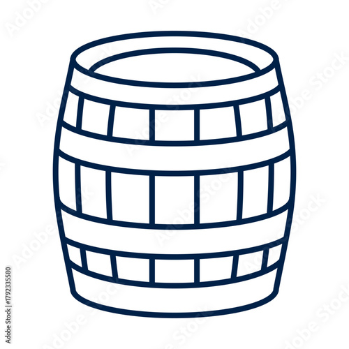 Wood Barrel vector illustration icon design trendy