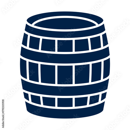 Wood Barrel vector illustration icon design trendy