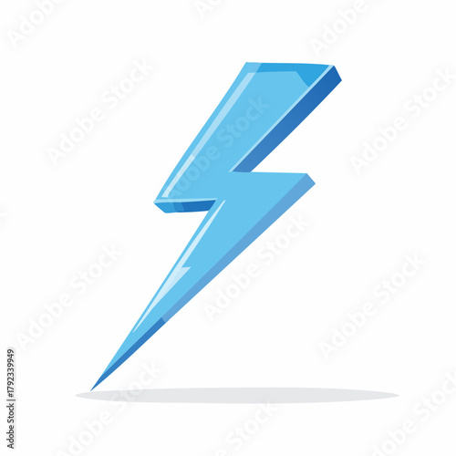 Cartoon lightning. Thunder bolt blue strikes, glowing electric hit effect, comic thunderbolt, Magic power game elements.