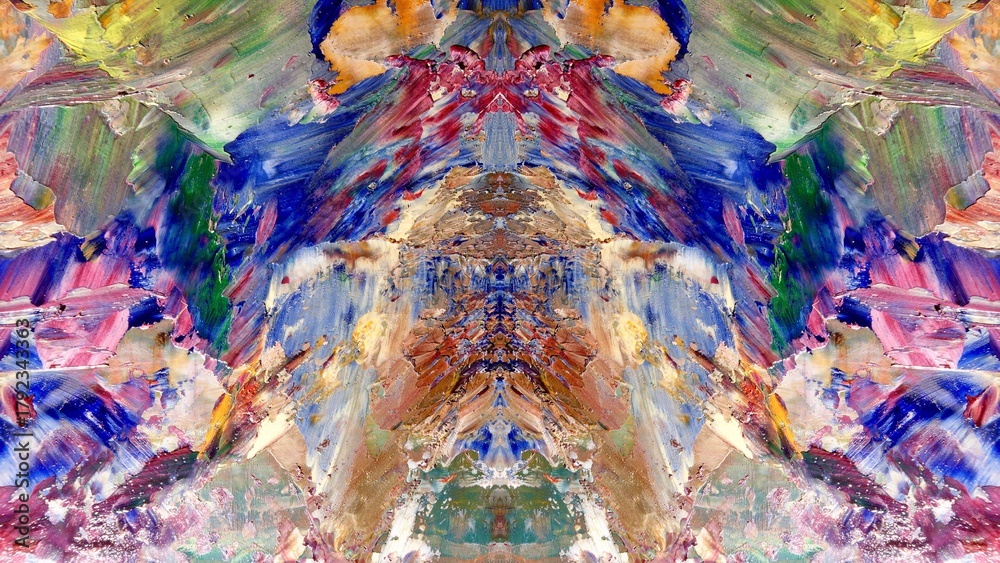 Naklejka premium Abstract art background . Hand painting artwork on canvas .