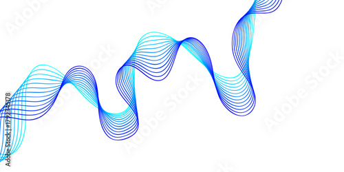 Blue toothbrush isolated on a white background with a dynamic flowing water vector illustration design