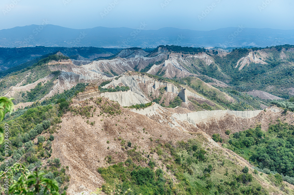 Fototapeta premium Dramatic Calanchi Landscape near Civita di Bagnoregio, Viterbo, Italy