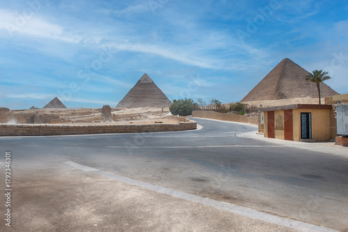Great Sphynx and the Pyramids of Giza, Cairo, Egypt