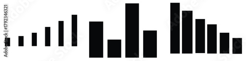 Downward Trend Arrow Icon – Falling Bar Chart, Business Loss & Decrease Concept. 