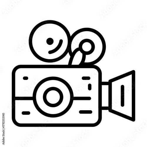 Video Camera icon vector image. Can be used for Retro.