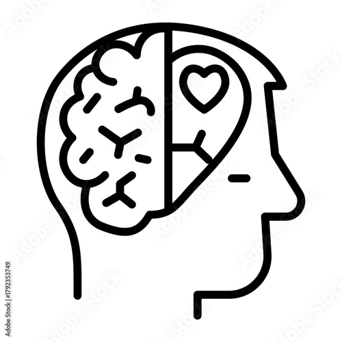 Mental Health icon vector image. Can be used for Psychology.