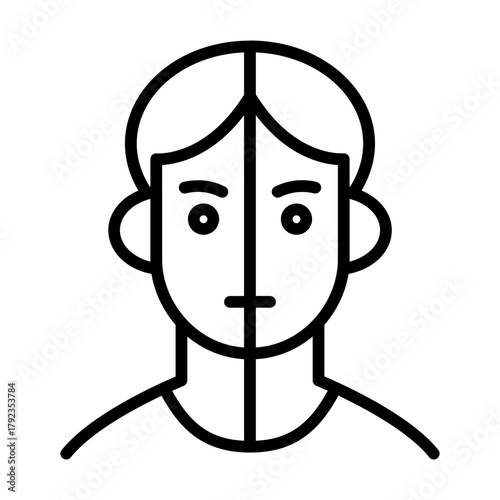 Personality icon vector image. Can be used for Psychology.