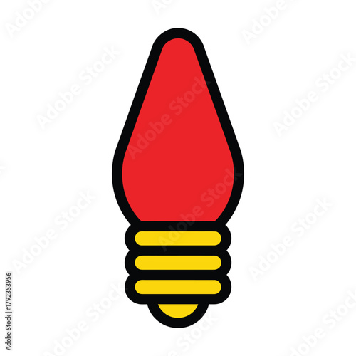 Red christmas light bulb