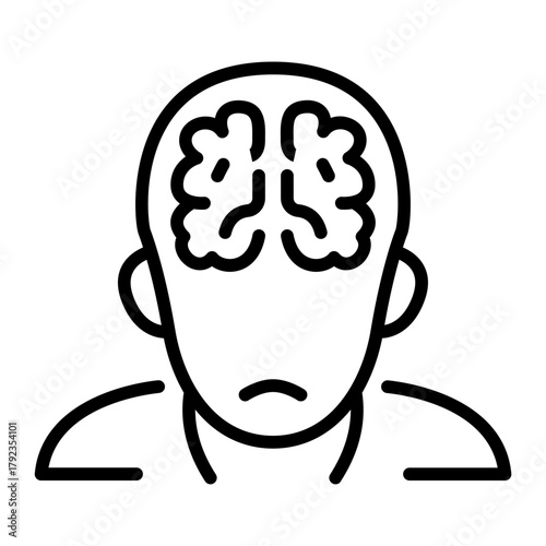 Psychotic Disorders icon vector image. Can be used for Psychology.