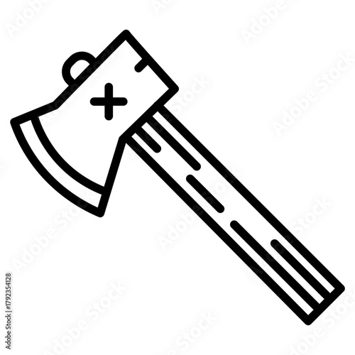 Ax icon vector image. Can be used for Adventure.