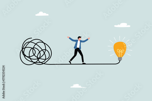 Simplify ideas to find solutions, thought processes or creativity to solve problems, find easy ways to understand concepts, entrepreneurs who move away from clutter and towards simple light bulb ideas