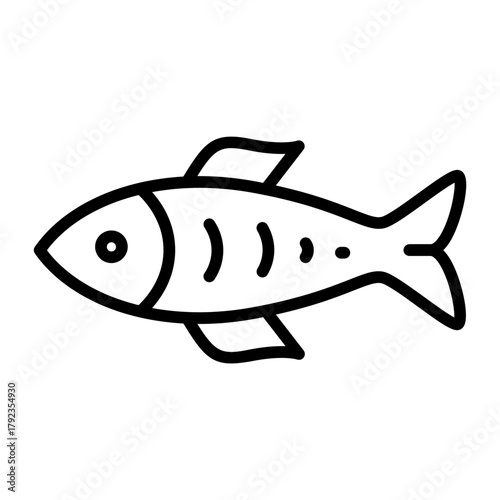 Fish icon vector image. Can be used for Nutrition.