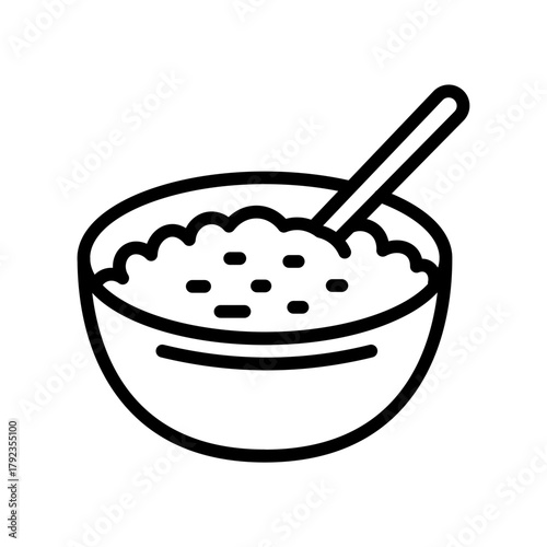 Porridge icon vector image. Can be used for Nutrition.