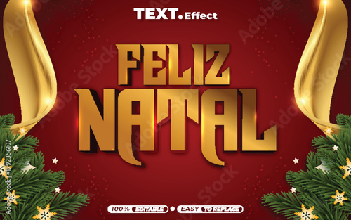 Merry Christmast 3D editable text effect
