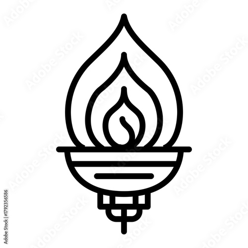 Hex Burner icon vector image. Can be used for Trekking.