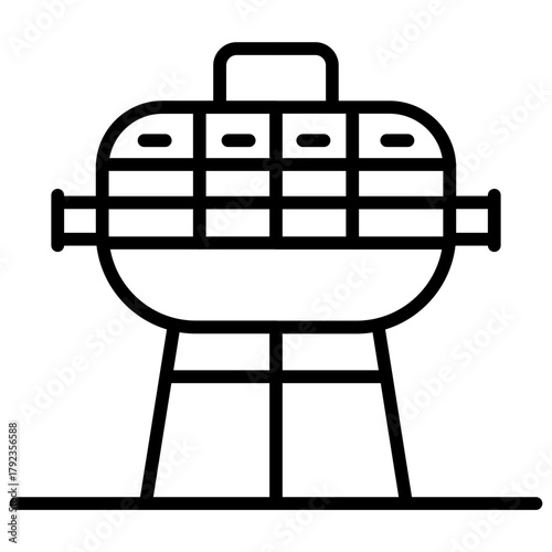 Grill icon vector image. Can be used for Trekking.
