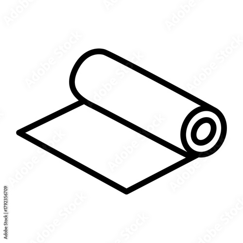 Roll Out Mat icon vector image. Can be used for Trekking.