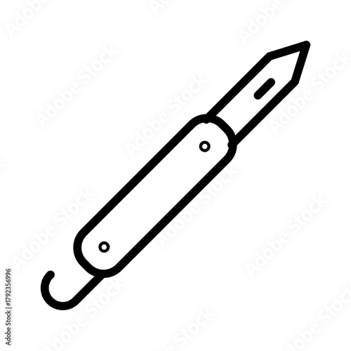 Swiss Army knife icon vector image. Can be used for Trekking.
