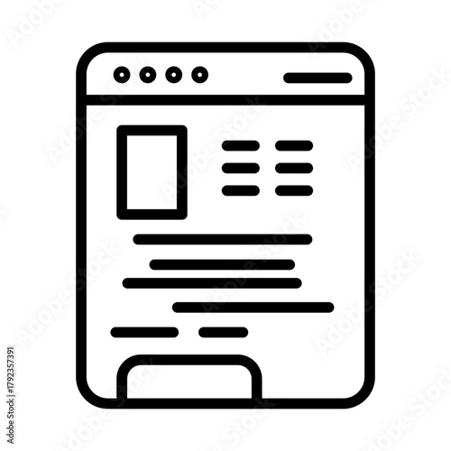 Page Setup icon vector image. Can be used for Printing.