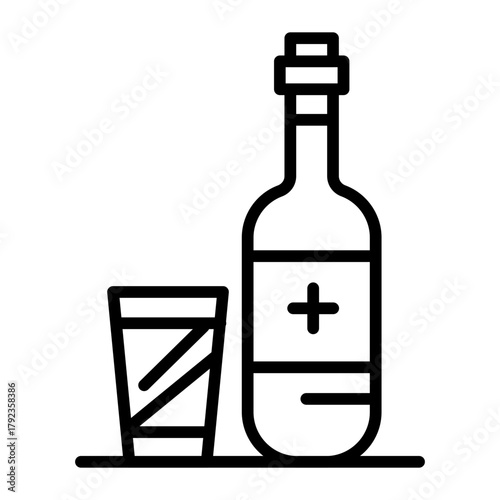 Alcoholic icon vector image. Can be used for Homeless.