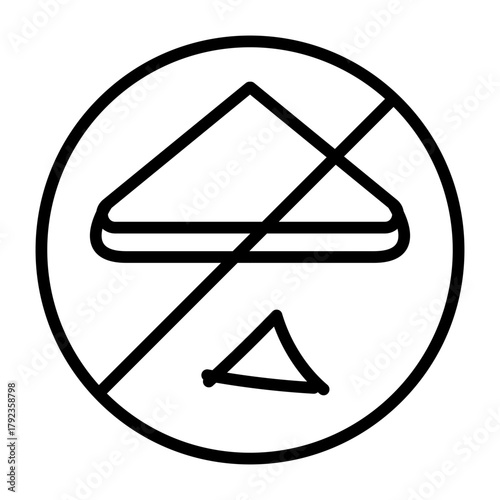 No Food icon vector image. Can be used for Homeless.