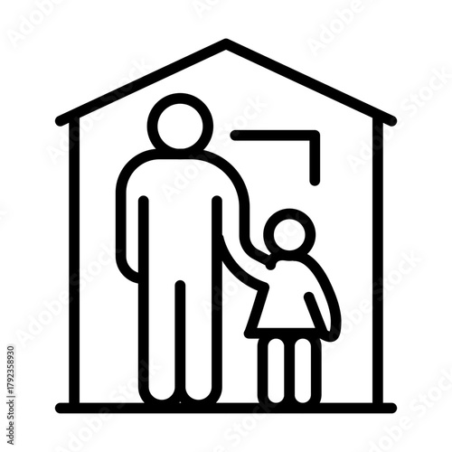 Refugee icon vector image. Can be used for Homeless.