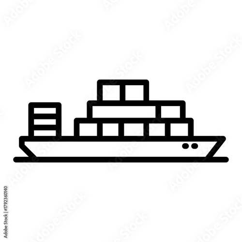 Port icon vector image. Can be used for Supply Chain.