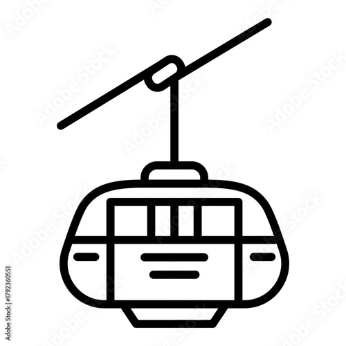 Cable Car icon vector image. Can be used for Ski Resort.