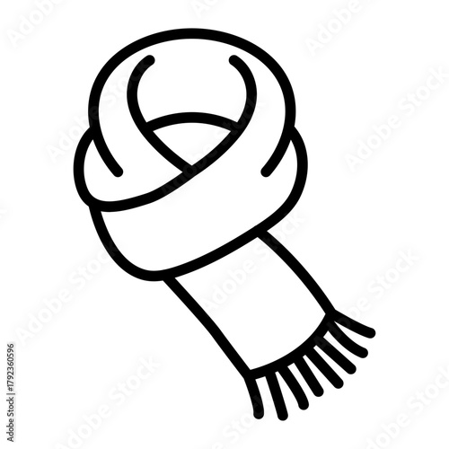 Scarf icon vector image. Can be used for Ski Resort.