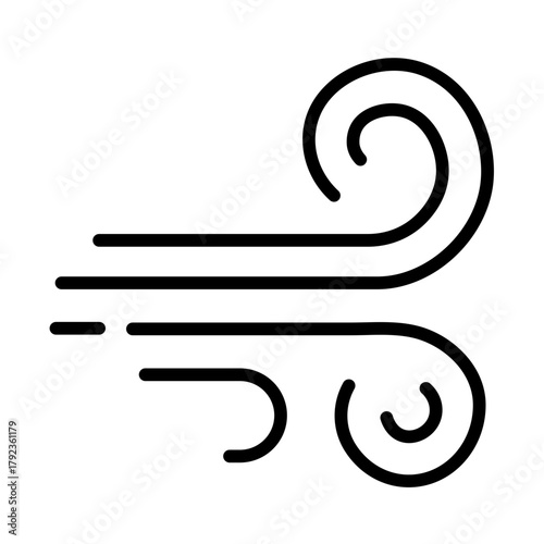 Wind icon vector image. Can be used for Ski Resort.