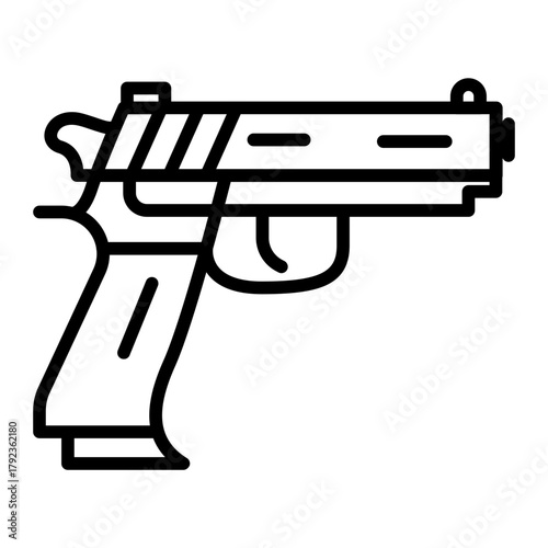 Gun icon vector image. Can be used for Shooting.